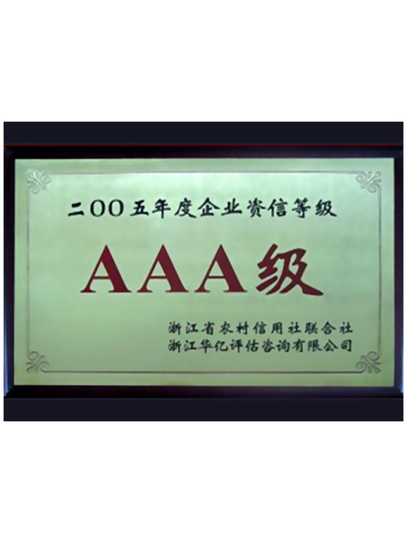 2005年信用社3A等级